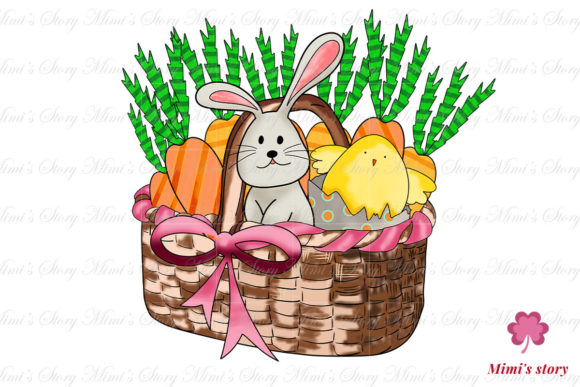 Download Basket Easter with Bunny - Basket easter Collection
