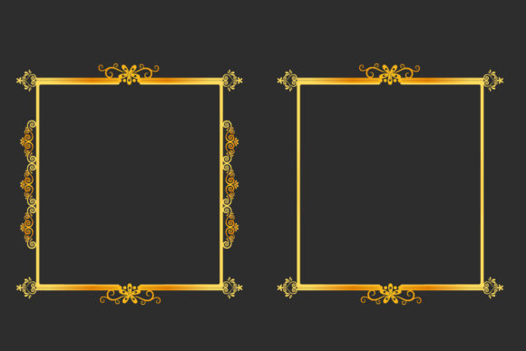 Download Luxury Golden Border &amp; Frame Set Design - Gold Collection