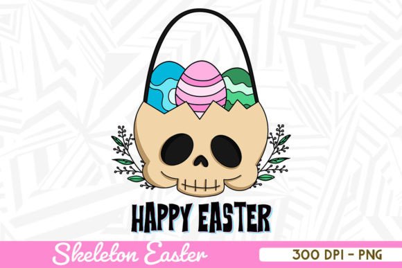 Download Happy Easter Skeleton Basket Easter Egg - Basket easter Collection