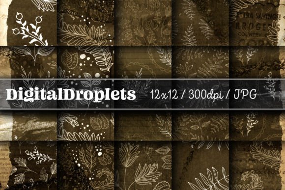 Download Gold Streaked Botanicals Vol. 2 | 12x12 - Gold Collection