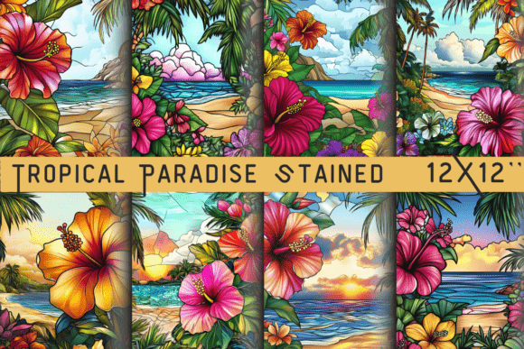 Download Tropical Paradise Stained - Tropical paradise Collection