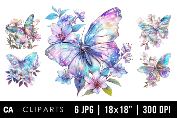 Download Rainbow Floral Butterfly Cliparts - Butterfly cliparts Collection