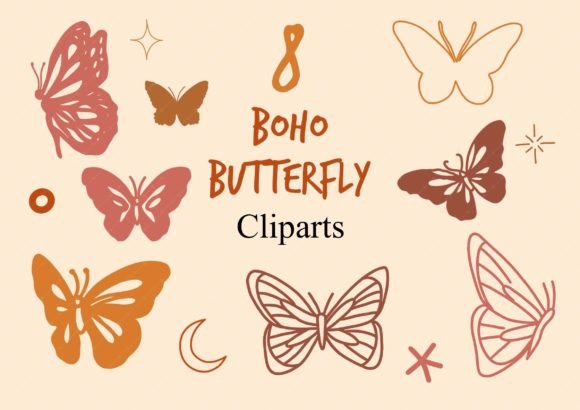 Download Boho Butterfly Cliparts - Butterfly cliparts Collection