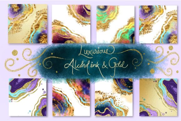 Download Luxurious Alcohol Ink &amp; Gold - Gold Collection