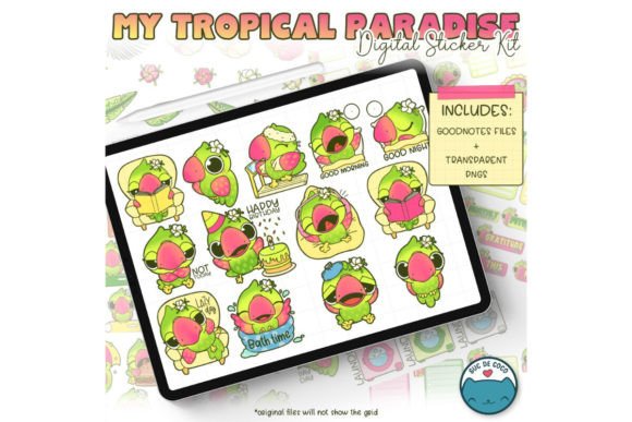 Download MY TROPICAL PARADISE 1 PLANNER STICKERS - Stickers Collection