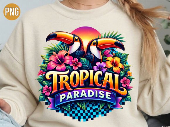 Download Tropical Paradise Toucan Summer PNG - Tropical paradise Collection