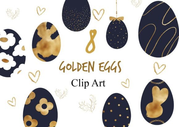 Download Golden Easter Eggs Clipart - Eggs clipart Collection