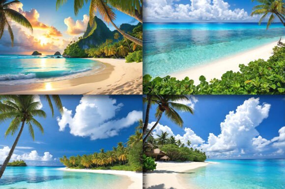 Download Tropical Paradise Beach View Wallpapers - Tropical paradise Collection